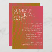 Zomervibe parallelle warme kleurlijnen kaart (Voorkant / Achterkant)