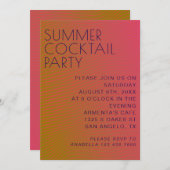 Zomervibe parallelle warme kleurlijnen kaart (Voorkant / Achterkant)