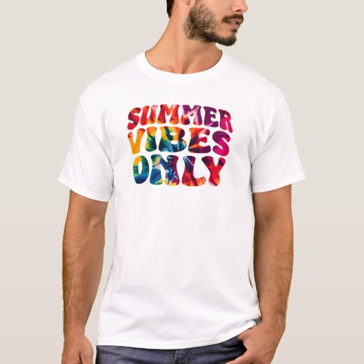 Zomervibes alleen stropdas dye mannen t-shirt (Voorkant)