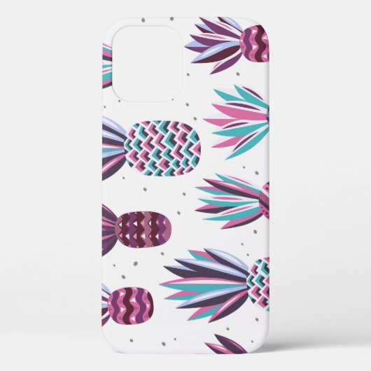 Zomervibes: ananaspatroon, kleurrijke Stippen Case-Mate iPhone Case (Achterkant)