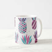 Zomervibes: ananaspatroon, kleurrijke Stippen Koffiemok (Voorkant rechts)