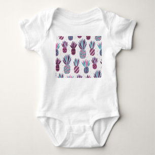 Zomervibes: ananaspatroon, kleurrijke Stippen Romper
