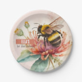 Zomervibes Bumblebee - Verjaardagsfeest - Papieren Bordje (Voorkant)