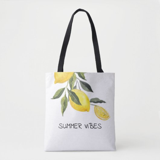 ZOMERVIBES CITROEN CANVAS TAS, IDEAAL VOOR ELKE DA TOTE BAG (Voorkant)