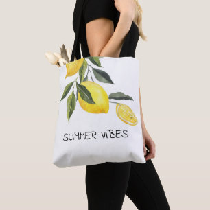 ZOMERVIBES CITROEN CANVAS TAS, IDEAAL VOOR ELKE DA TOTE BAG