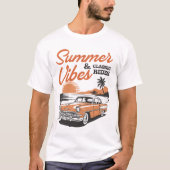 Zomervibes Classic Rides Beach T-shirt (Voorkant)
