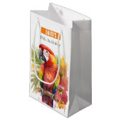 Zomervibes Parrot - Verjaardagsfeest - Klein Cadeauzakje (Voorkant Gekanteld)