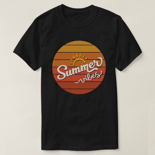 Zomervibes Retro Sunset Mannen T-shirt (Design voorkant)