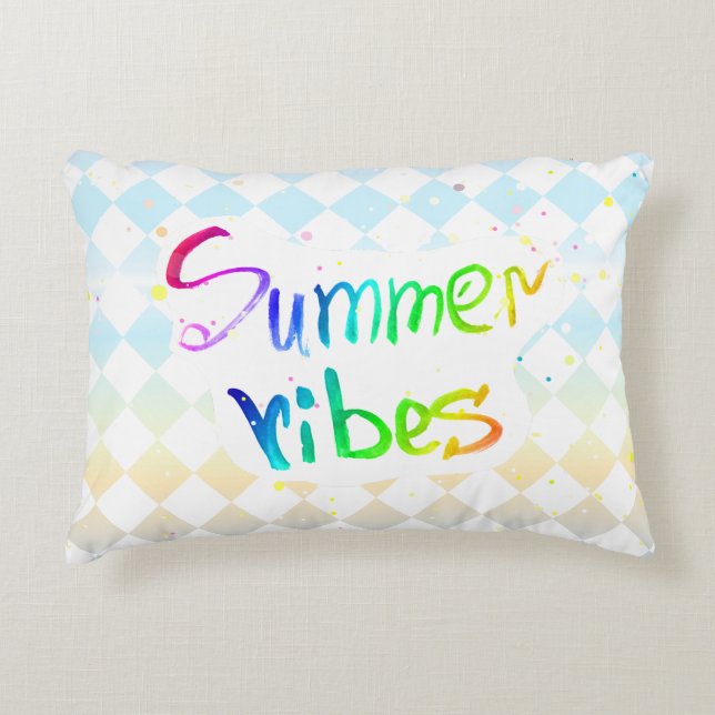 Zomervibes schilderen artistiek creatief accent ku accent kussen (Voorkant)