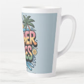 Zomervibes Tropisch strand Latte Mok (Rechts)