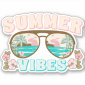 Zomervibes Tropisch strand Sticker (Voorkant)