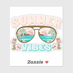 Zomervibes Tropisch strand Sticker