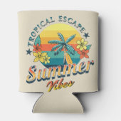 Zomervibes - Tropische ontsnapping Blikjeskoeler (Achterkant)