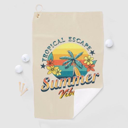 Zomervibes - Tropische ontsnapping Golfhanddoek (Insitu)