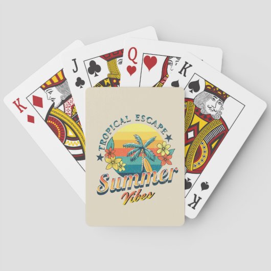 Zomervibes - Tropische ontsnapping Pokerkaarten (Achterkant)