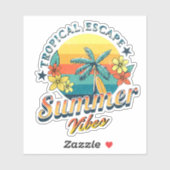 Zomervibes - Tropische ontsnapping Sticker (Vel)