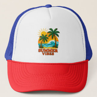 Zomervibes voor zon, wind en strandliefhebber trucker pet