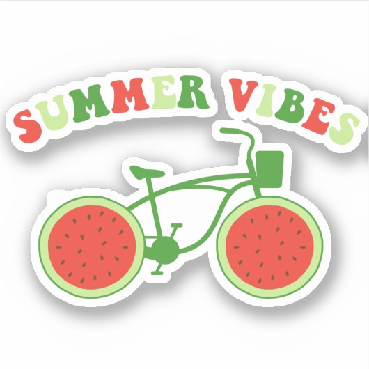 Zomervibes Watermeloen Cut Vinyl Stickers (Voorkant)