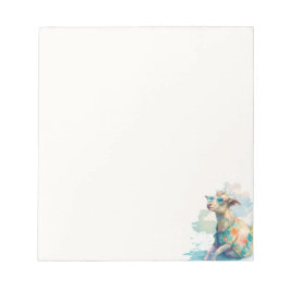 Zomervibes Waterverf Geit en Zonnebril - Notitieblok