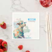 Zomervibes Waterverf Geit - Verjaardag Servet (Insitu)