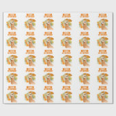 Zomervibes Waterverf Llama Verjaardag Cadeaupapier (Vlak)