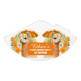 Zomervibes Waterverf Llama - Verjaardag Feesthoedjes