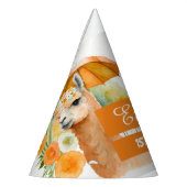 Zomervibes Waterverf Llama - Verjaardag Feesthoedjes (Links)
