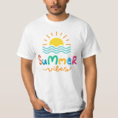 Zomervibes zon en Zee Mannen T-shirt (Voorkant)