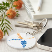 Zomervibes: zon, plezier en goede tijden sleutelhanger (Voorkant Rechts)