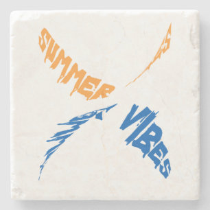 Zomervibes: zon, plezier en goede tijden stenen onderzetter