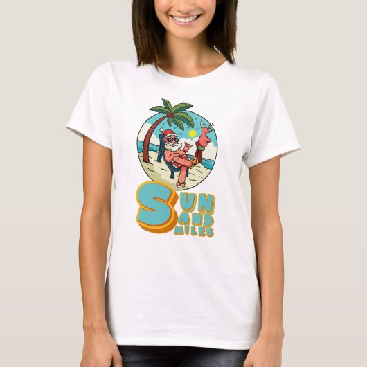 Zomervibes: zon, zand en glimlach. t-shirt (Voorkant)