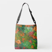  zomervlies van tropische tuinen crossbody tas (Achterkant)