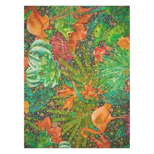  zomervlies van tropische tuinen tafelkleed (Voorkant)