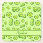 zomervliezen en Limoen Kartonnen Onderzetters (Voorkant)