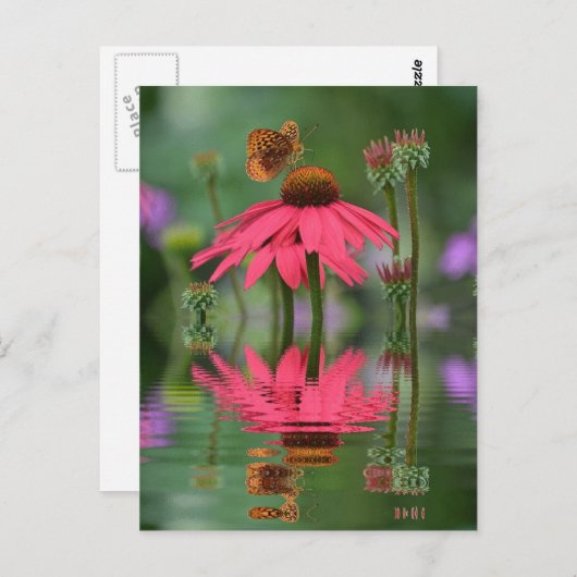 Zomervlinder Reflecties Briefkaart (Voorkant / Achterkant)