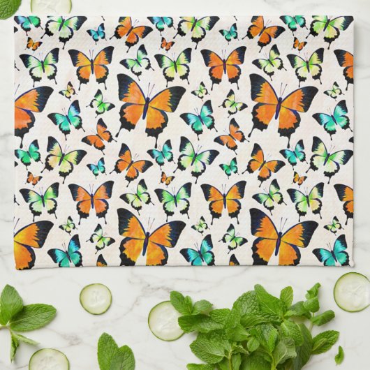 Zomervlinder Theedoek (Gevouwen)