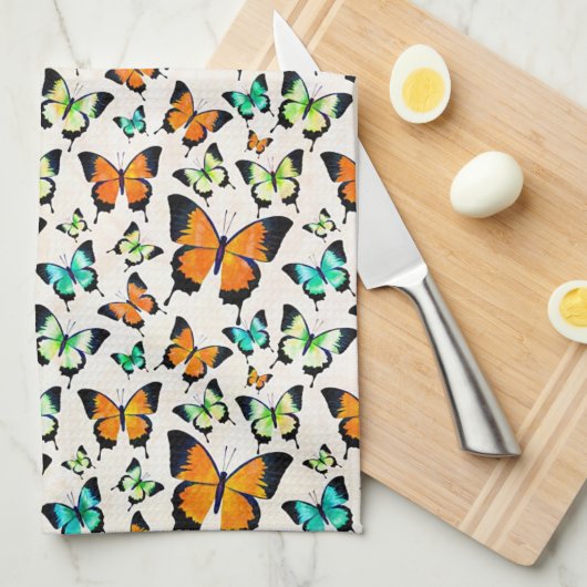 Zomervlinder Theedoek (Quarter Fold)