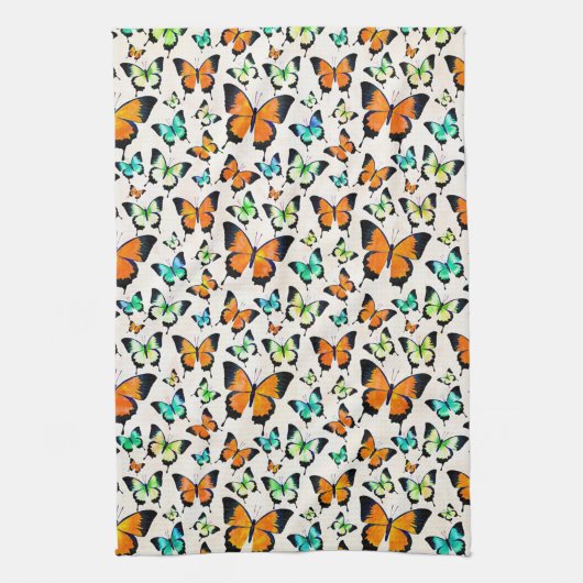 Zomervlinder Theedoek (Verticaal)