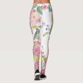  zomervlinder vogelbloemen yogabroek leggings (Achterkant)