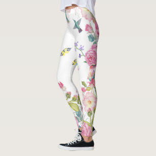 zomervlinder vogelbloemen yogabroek leggings