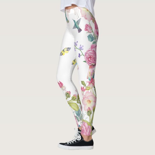  zomervlinder vogelbloemen yogabroek leggings (Links)