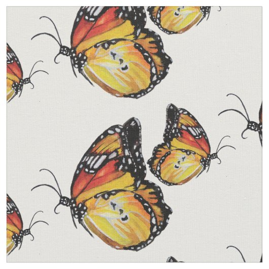 Zomervlinder Waterverf kunststof Stof (Close Up)