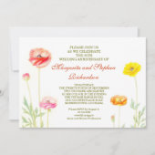 zomervlomentuin bruiloft trouwdag kaart (Voorkant)