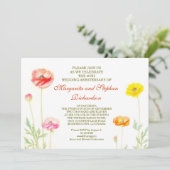 zomervlomentuin bruiloft trouwdag kaart (Staand voorkant)
