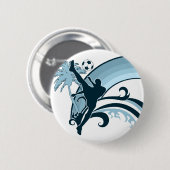 zomervoetbal. ronde button 5,7 cm (Voorkant /achterkant)