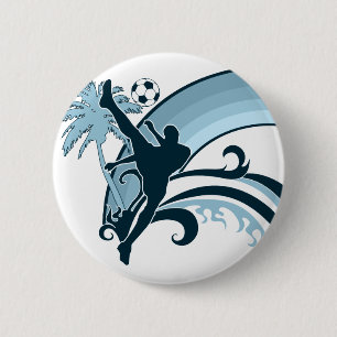 zomervoetbal. ronde button 5,7 cm
