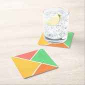 Zomervormen Kleurenblokpatroon Kartonnen Onderzetters (Insitu)