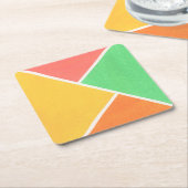 Zomervormen Kleurenblokpatroon Kartonnen Onderzetters (Schuin)