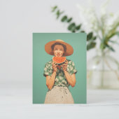 Zomervreugde met watermeloen briefkaart (Staand voorkant)