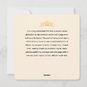 Zomervreugde - Warme Zon & Geluk Feestdagenkaart (Achterkant)